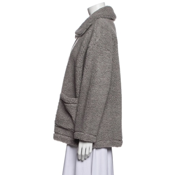 Gray teddy coat - Picture 3 of 4